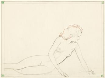 GEORGES LEPAPE (1887-1971) Femme nue allongée.